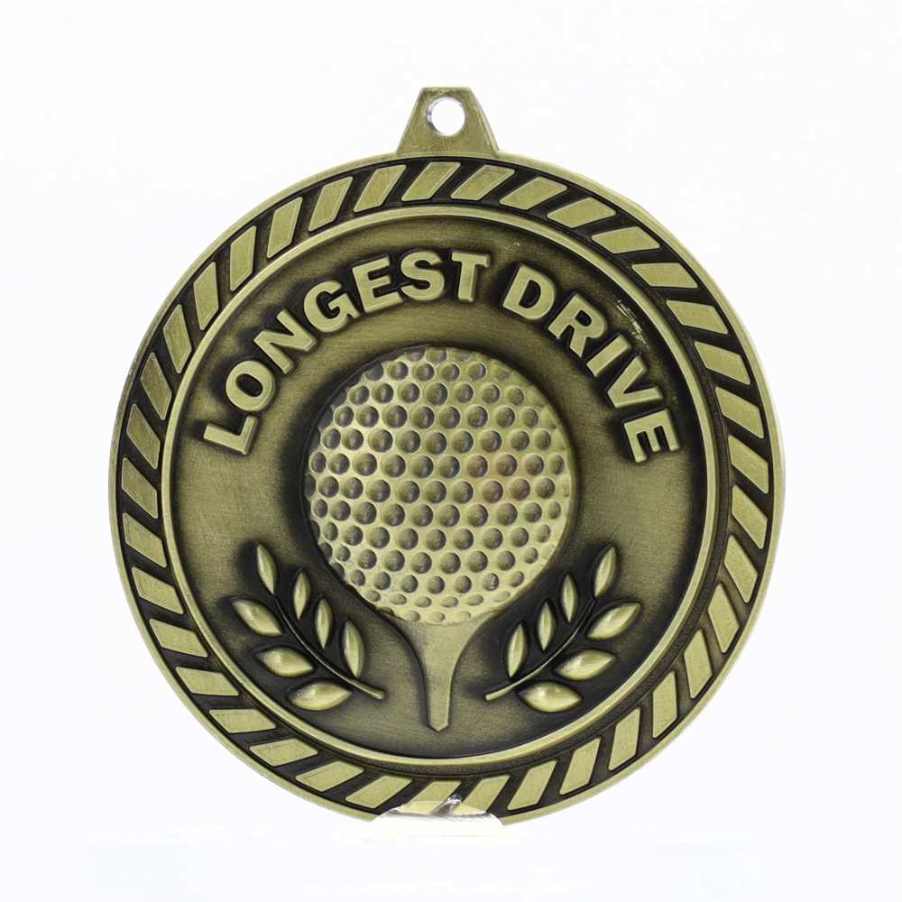 Venture Longest Drive Medal Gold 60mm