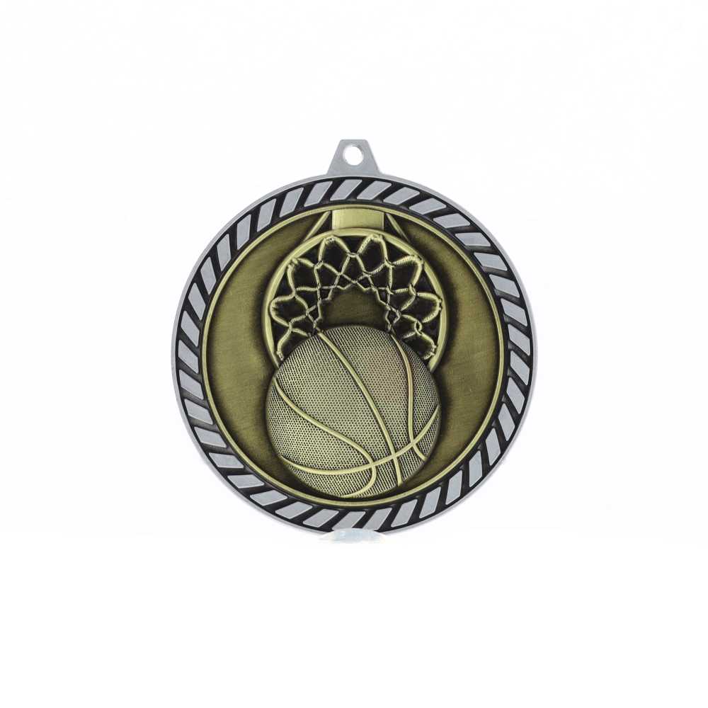 Venture Basketball Medal Silver 60mm