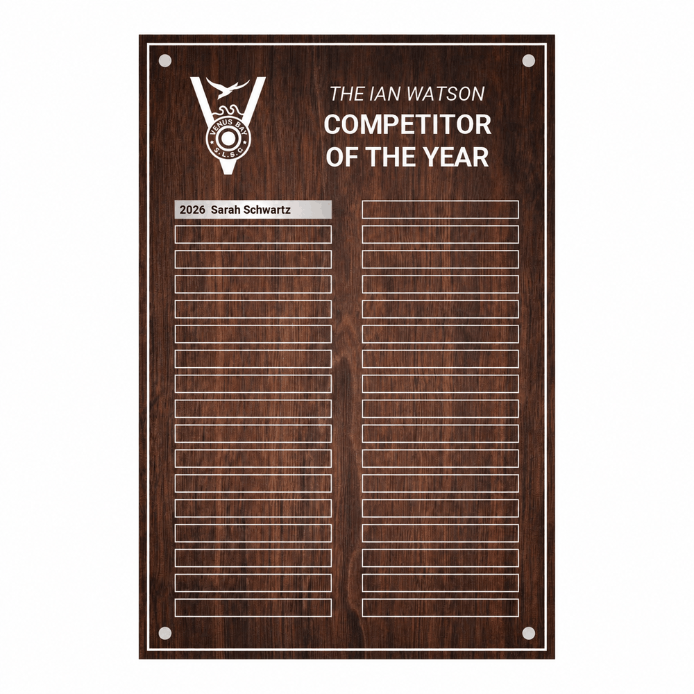 Evolution Printed Acrylic Honour Board 900x600mm