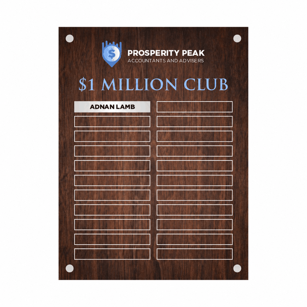 Evolution Printed Acrylic Honour Board 600x450mm