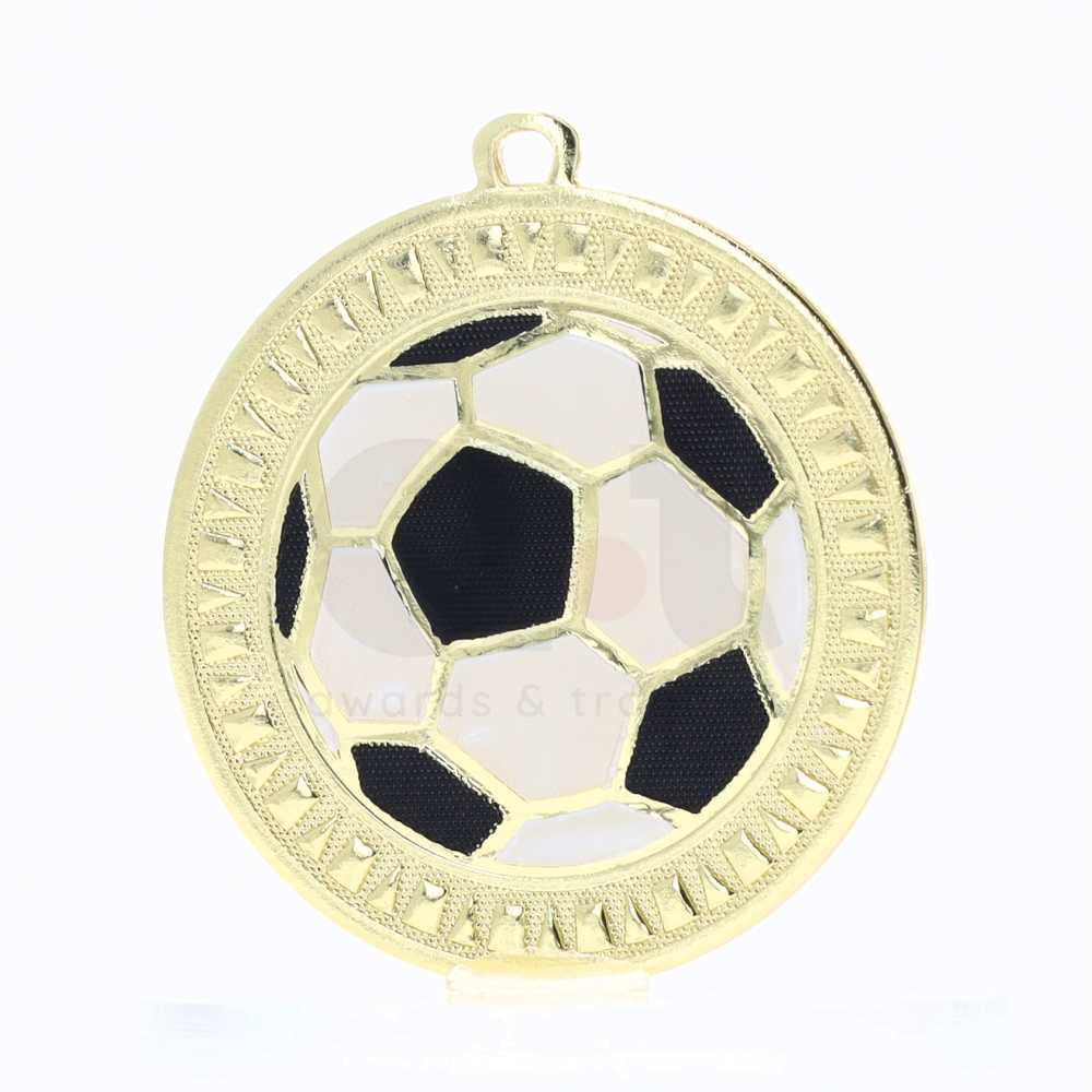 Spark Football Medal 55mm - Shiny Gold