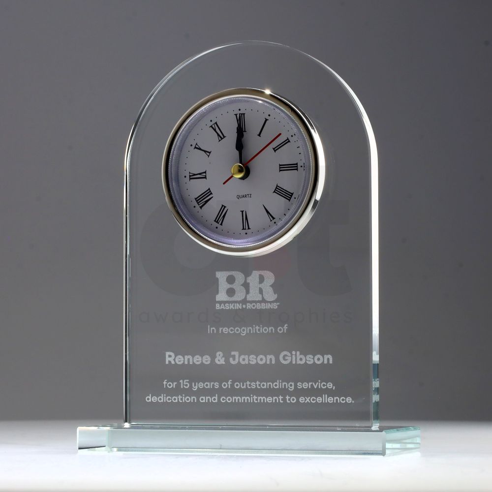 Classic Glass Clock 165mm