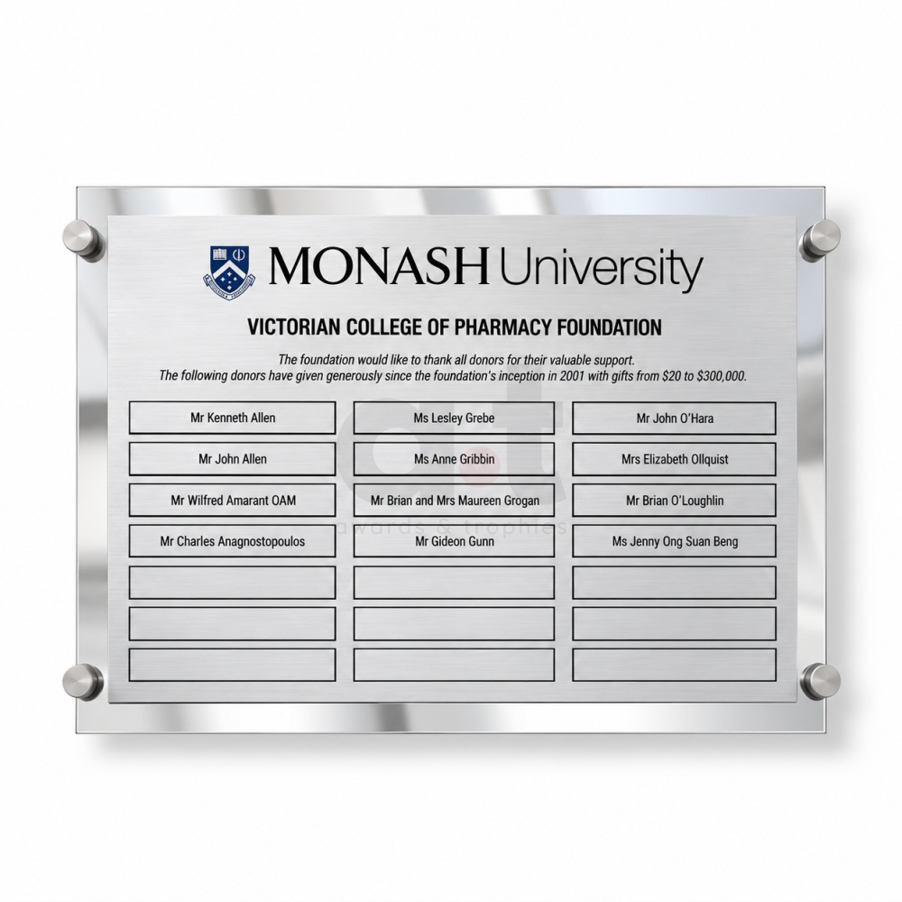 Reflection Acrylic Honour Board 600x450mm