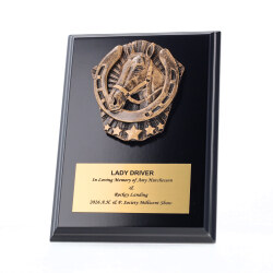 Cosmos Equestrian Black Plaque 150mm
