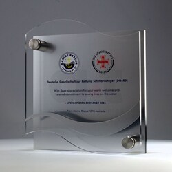 Wave Acrylic Plaque 190mm