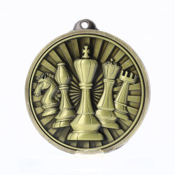 Triumph Chess Medal 55mm Gold