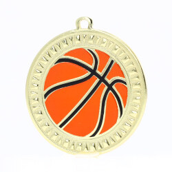 Spark Basketball Medal 55mm - Shiny Gold